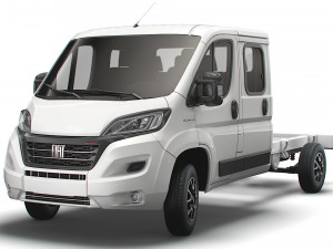fiat ducato chassis truck crew cab 4035 wb 2022 3D Model