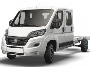 fiat ducato chassis truck crew cab 4035 wb 2022 3D Model