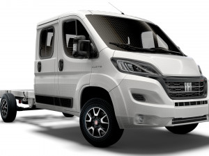 fiat ducato chassis truck crew cab 4035 wb 2022 3D Model