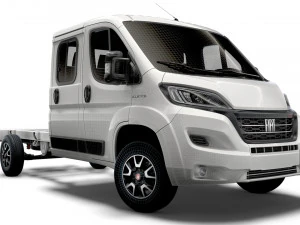 fiat ducato chassis truck crew cab 4035 wb 2022 3D Model