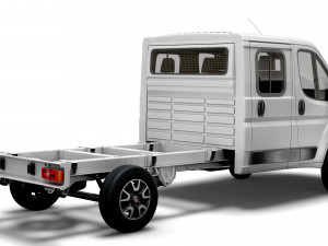 fiat ducato chassis truck crew cab 4035 wb 2022 3D Model