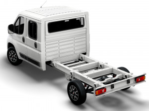 fiat ducato chassis truck crew cab 4035 wb 2022 3D Model