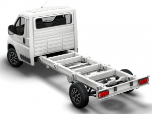 fiat ducato chassis truck single cab 4035 wb 2022 3D Model