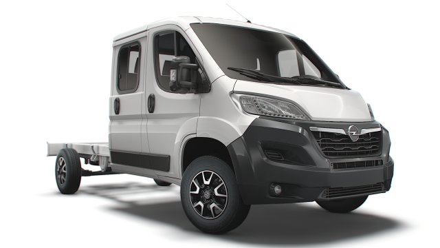 opel movano chassis truck crew cab 4035 wb 2022 3D Model .c4d .max .obj .3ds .fbx .stl .blend