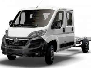 opel movano chassi caminh&atilde;o cabine dupla 4035 wb 2022 Modelo 3D