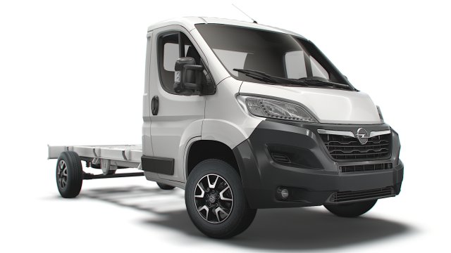 opel movano chassis truck single cab 4035 wb 2022 3Dモデル .c4d .max .obj .3ds .fbx .stl .blend 