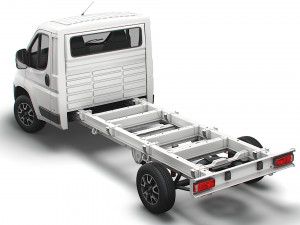 opel movano chassis truck single cab 4035 wb 2022 3Dモデル