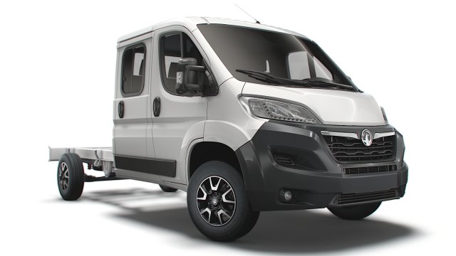 vauxhall movano chassis truck crew cab 4035 wb 2022 3D Model .c4d .max .obj .3ds .fbx .stl .blend