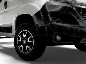 шасі vauxhall movano crew cab 4035 wb 2022 3D Модель