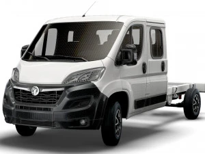 шасі vauxhall movano crew cab 4035 wb 2022 3D Модель