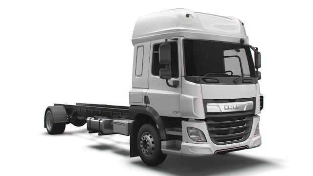 daf cf chassis 2020 3D Model .c4d .max .obj .3ds .fbx .stl .blend 