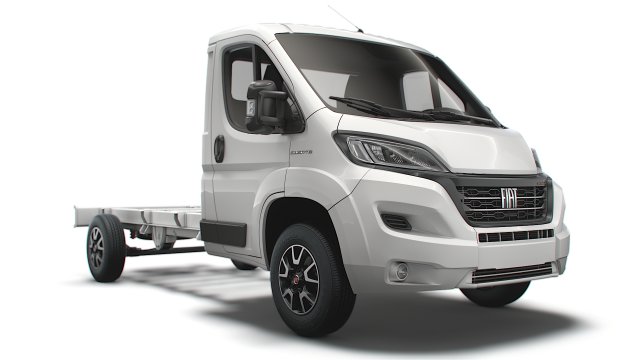 fiat ducato chassis truck single cab 3800wb 2022 3D Model .c4d .max .obj .3ds .fbx .stl .blend