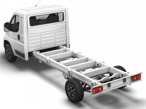 fiat ducato chassis truck single cab 4300wb 2022 Modelo 3D