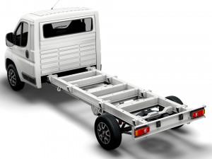 fiat ducato chassis truck single cab 4300wb 2022 Modelo 3D