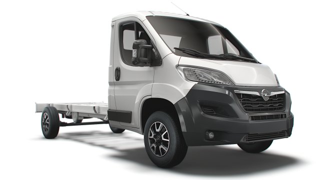 opel movano chassis truck single cab 4300wb 2022 Modello 3D .c4d .max .obj .3ds .fbx .stl .blend 