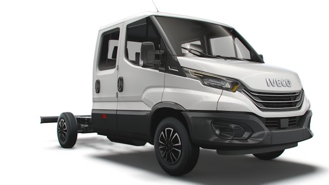 iveco daily crew cab l2 chassis 2022 Model 3D .c4d .max .obj .3ds .fbx .stl .blend 