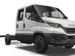 iveco daily crew cab l2 chassis 2022 3D Model