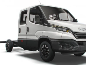 iveco daily cabine double châssis l2 2022 Modèle 3D