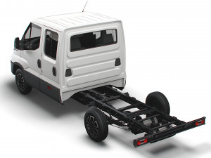 iveco daily crew cab l2 chassis 2022 Model 3D