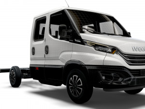 iveco daily crew cab l2 chassis 2022 Model 3D