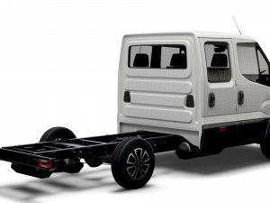 iveco daily crew cab l2 chassis 2022 Model 3D