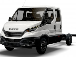 iveco daily crew cab l2 chassis 2022 Model 3D