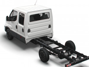 iveco daily crew cab l3 chassis 2022 3D 모델