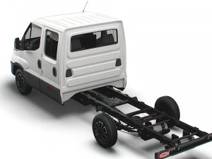 iveco daily crew cab l3 chassis 2022 3D Model