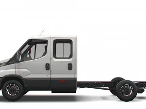 iveco daily crew cab l3 chassis 2022 3D Model