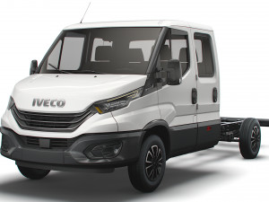 iveco daily crew cab l3 chassis 2022 3D 모델
