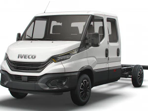 iveco daily crew cab l3 chassis 2022 3D Model