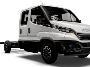 iveco daily crew cab l3 chassis 2022 3D 모델