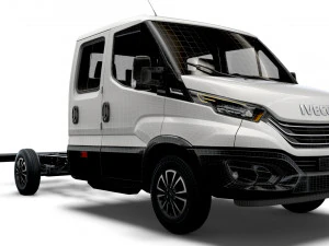 iveco daily crew cab l3 chassis 2022 3D Model