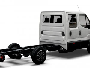 iveco daily crew cab l3 chassis 2022 3D Model