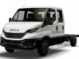 iveco daily crew cab l3 chassis 2022 3D Model