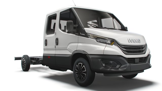 iveco daily crew cab l4 chassis 2022 3D Model .c4d .max .obj .3ds .fbx .stl .blend 