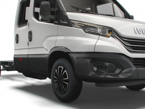 iveco daily crew cab l4 chassis 2022 3D Model