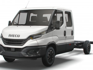 iveco daily crew cab l4 chassis 2022 3D Model