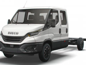 iveco daily crew cab l4 chassis 2022 3D Model
