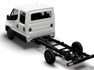 iveco daily crew cab l4 chassis 2022 3D Model
