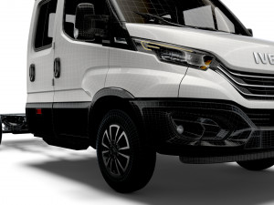 iveco daily crew cab l4 chassis 2022 3D Model