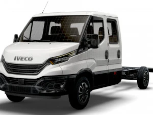 iveco daily crew cab l4 chassis 2022 3D Model
