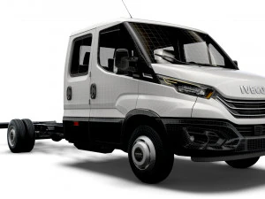 iveco daily crew cab l5 chassis 2022 3D Model