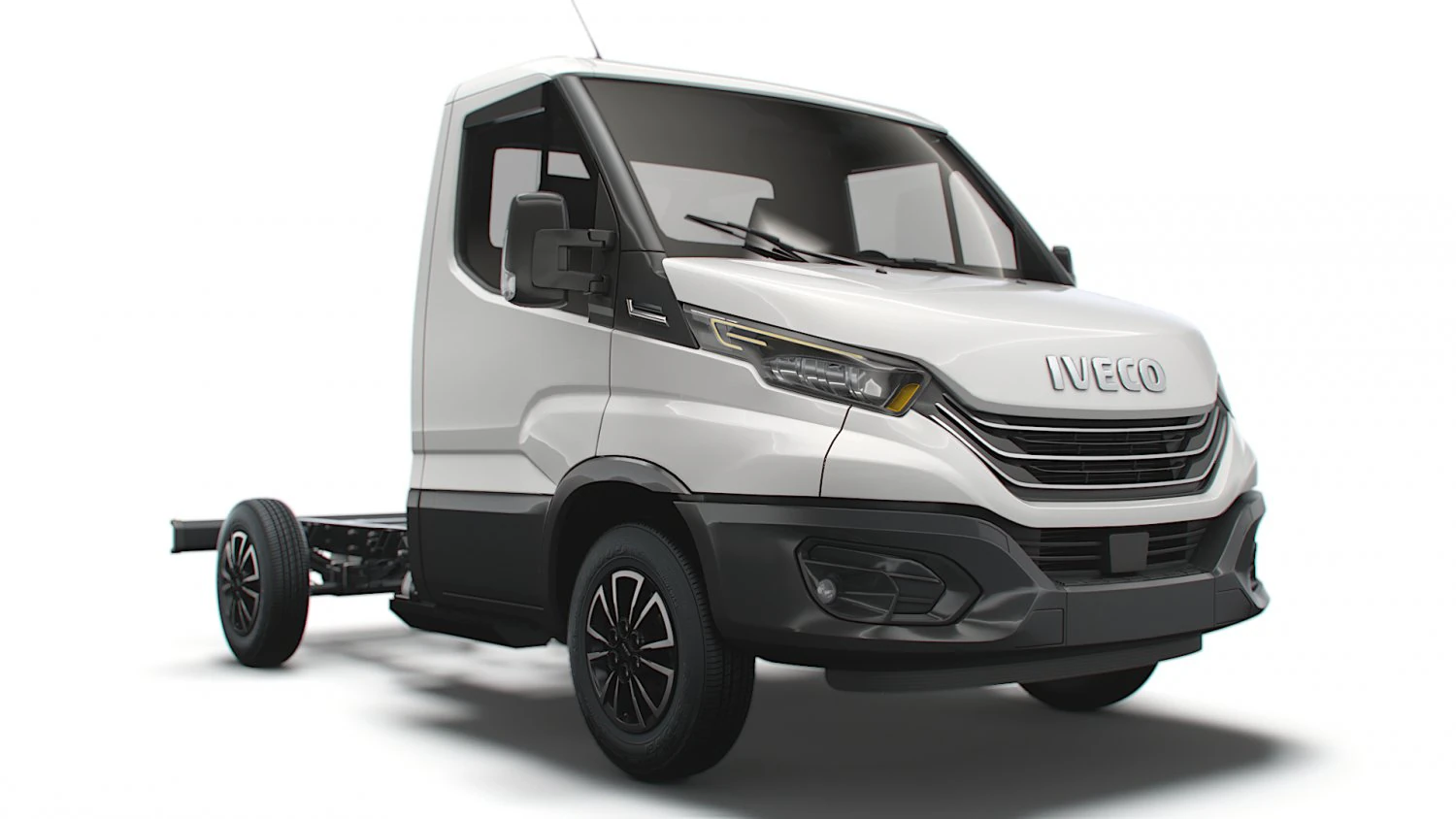 iveco daily single cab l1 chassis 2022 3D Model .c4d .max .obj .3ds .fbx .stl .blend