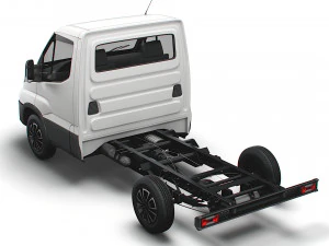 iveco daily single cab l1 chassis 2022 3D Model