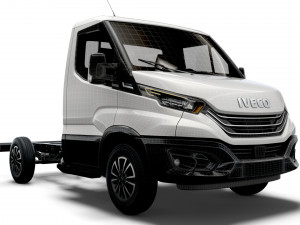 iveco daily single cab l1 chassis 2022 3D Модель