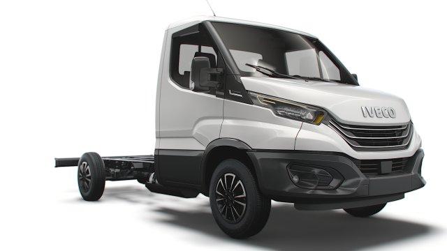 iveco daily single cab l2 chassis 2022 Model 3D .c4d .max .obj .3ds .fbx .stl .blend 
