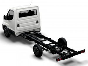 iveco daily single cab l3 chassis 2022 3D Model