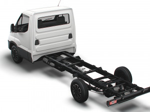 iveco daily single cab l4 chassis 2022 3D 模型