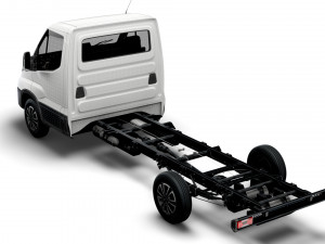 iveco daily single cab l4 chassis 2022 3D 模型